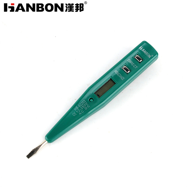 汉邦 82203 高档数显测电笔 智能感应 绝缘测电