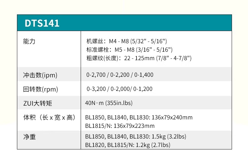 牧田 DTS141RTJ 原装进口18V充电油压式冲击起子机-DTS141RTJ