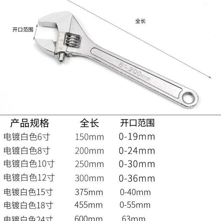 HAOMAI/昊迈 HM30006  HM-30006  重型活络扳手-6寸150mm-昊迈重型活络扳手-6寸（150mm）HM30006