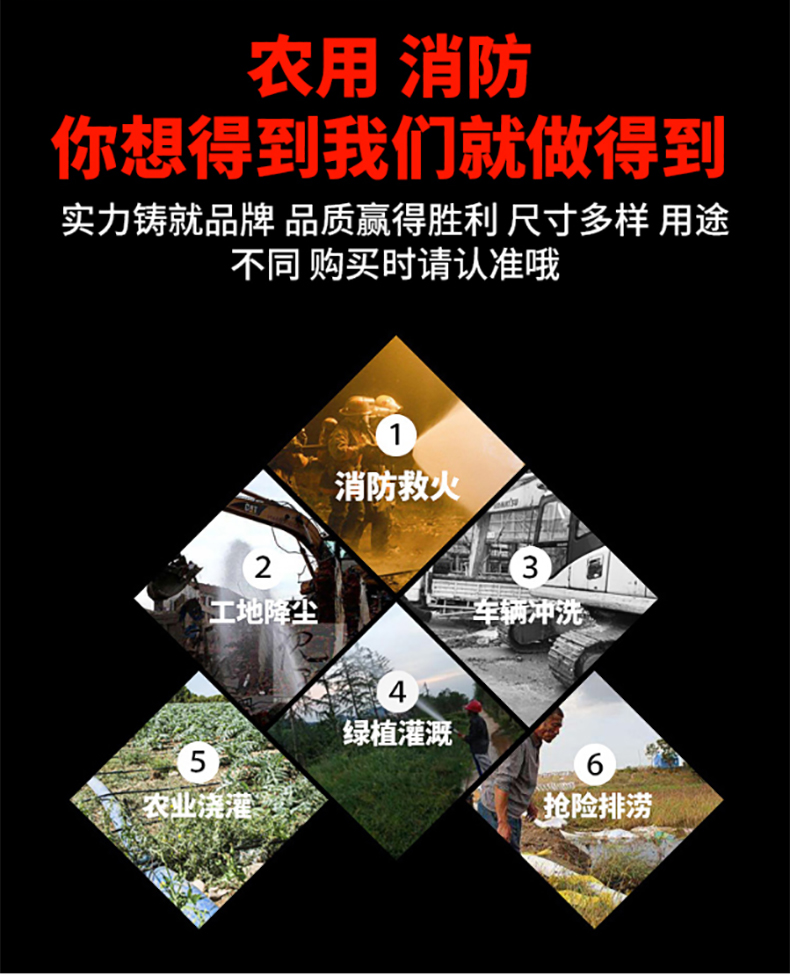 正天齐 DN65 消防水枪头DN65-银色