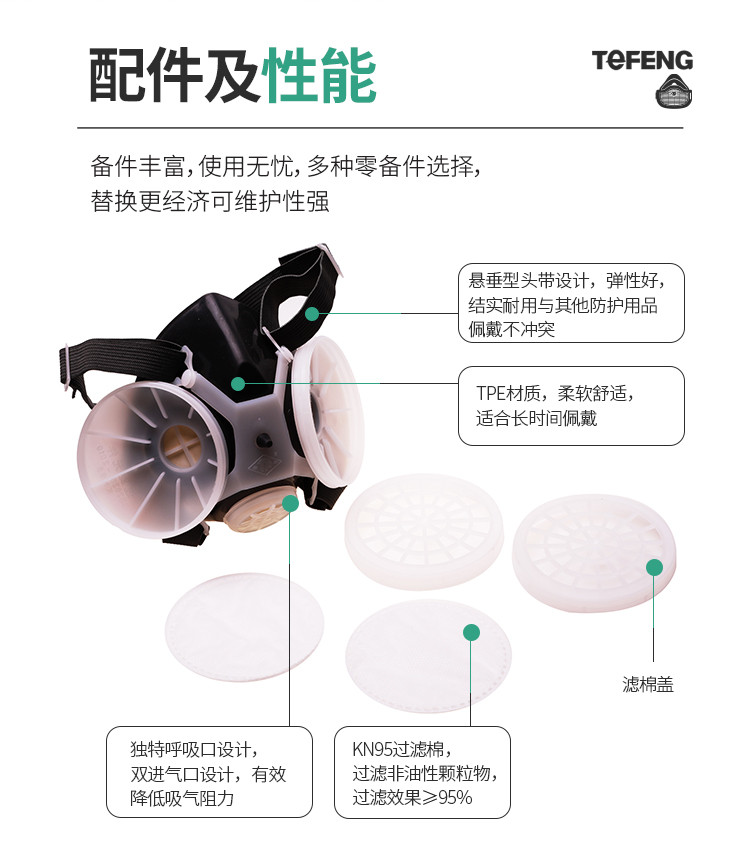 唐丰 TF-0701 防尘半面罩-半面具