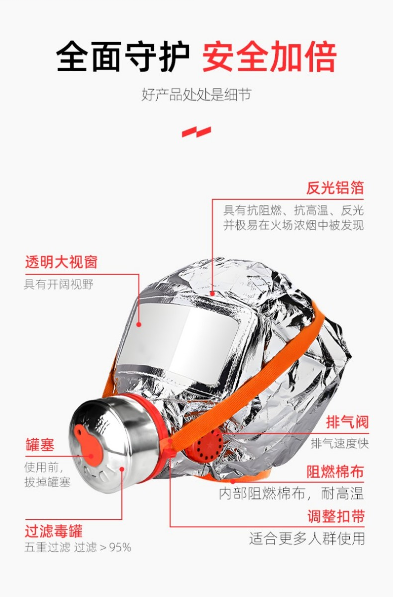 援邦 TZL30 过滤式消防自救呼吸器   30min-30min