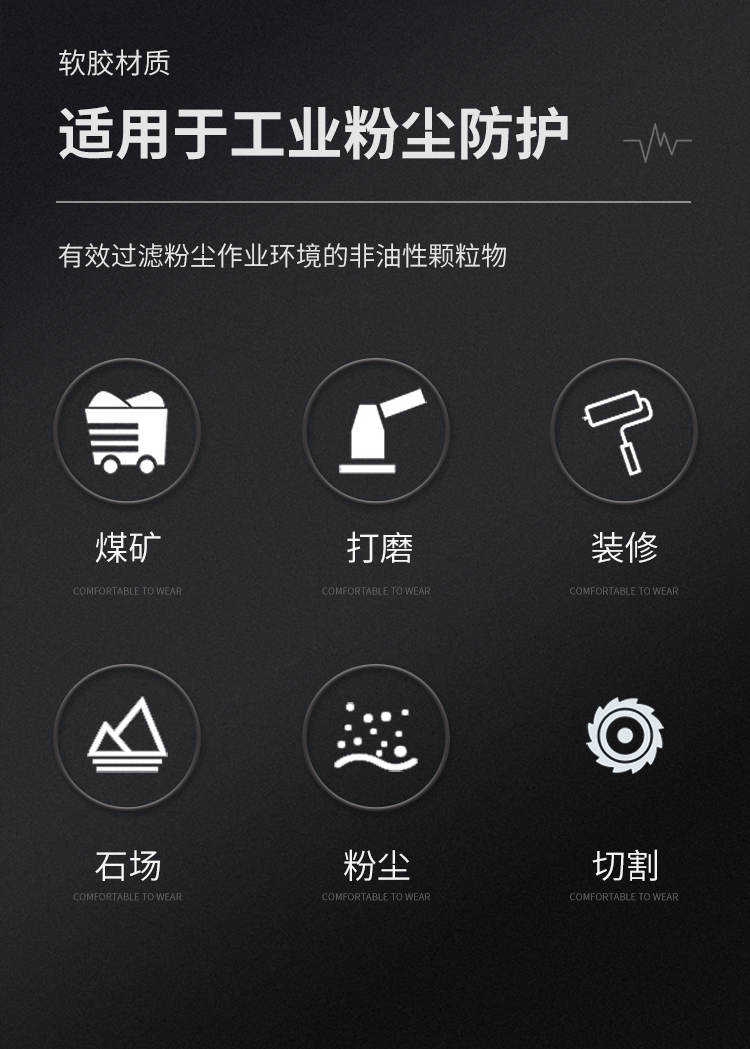 贸正 3200 防尘半面具口罩橡胶面罩 含滤棉1片 灰色 1套-半面具