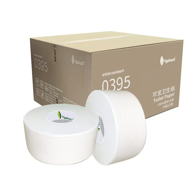 元迪 0395 木浆三层大盘纸 90*120mm 700克/卷 原生木浆 （3卷/提 4提/箱 ）-90*120-90*120