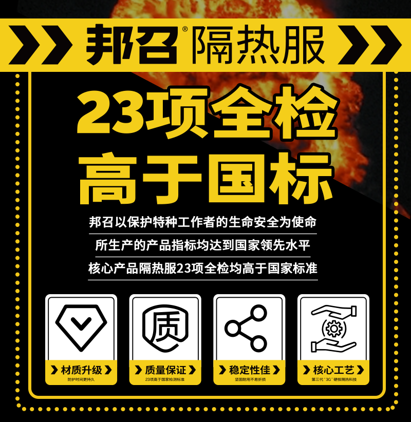 邦召 FGR-F-DN1000 消防隔热防护服 消防专用可防1000℃辐射热分体式耐高温阻燃隔热服-L