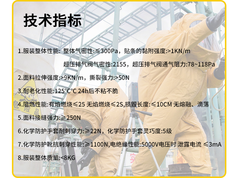 邦召 RHF-ⅠBB 重型化学防护服 全封闭气密性防酸碱一级防化服-重型防化服