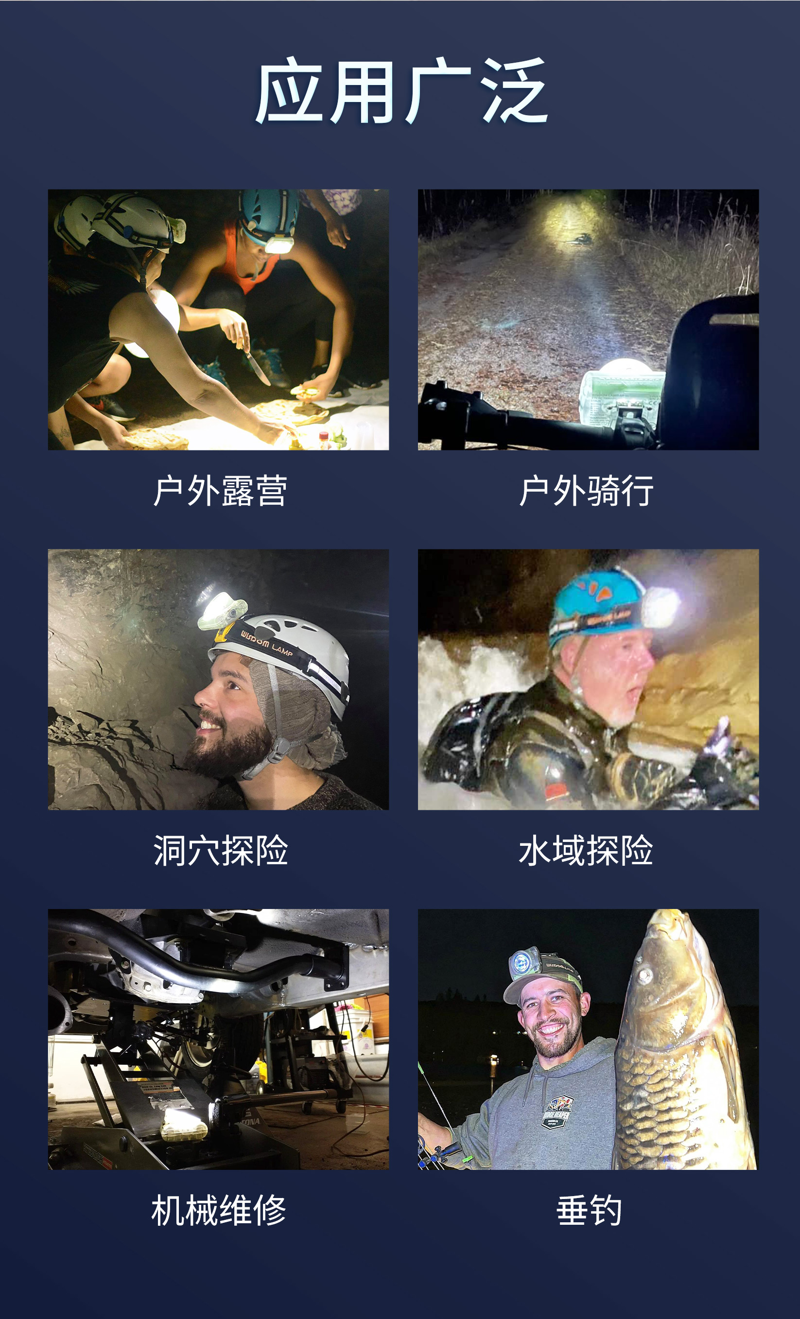 WISDOM WISDOM LAMP 4A-03 L4A  3C认证 充电宝头灯LED超长续航照明骑行照明灯运动露营-是