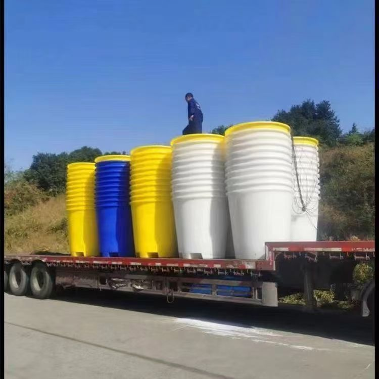 中润 CM1200 加厚叉车桶 牛筋塑料桶食品级腌制泡菜养殖桶-白色