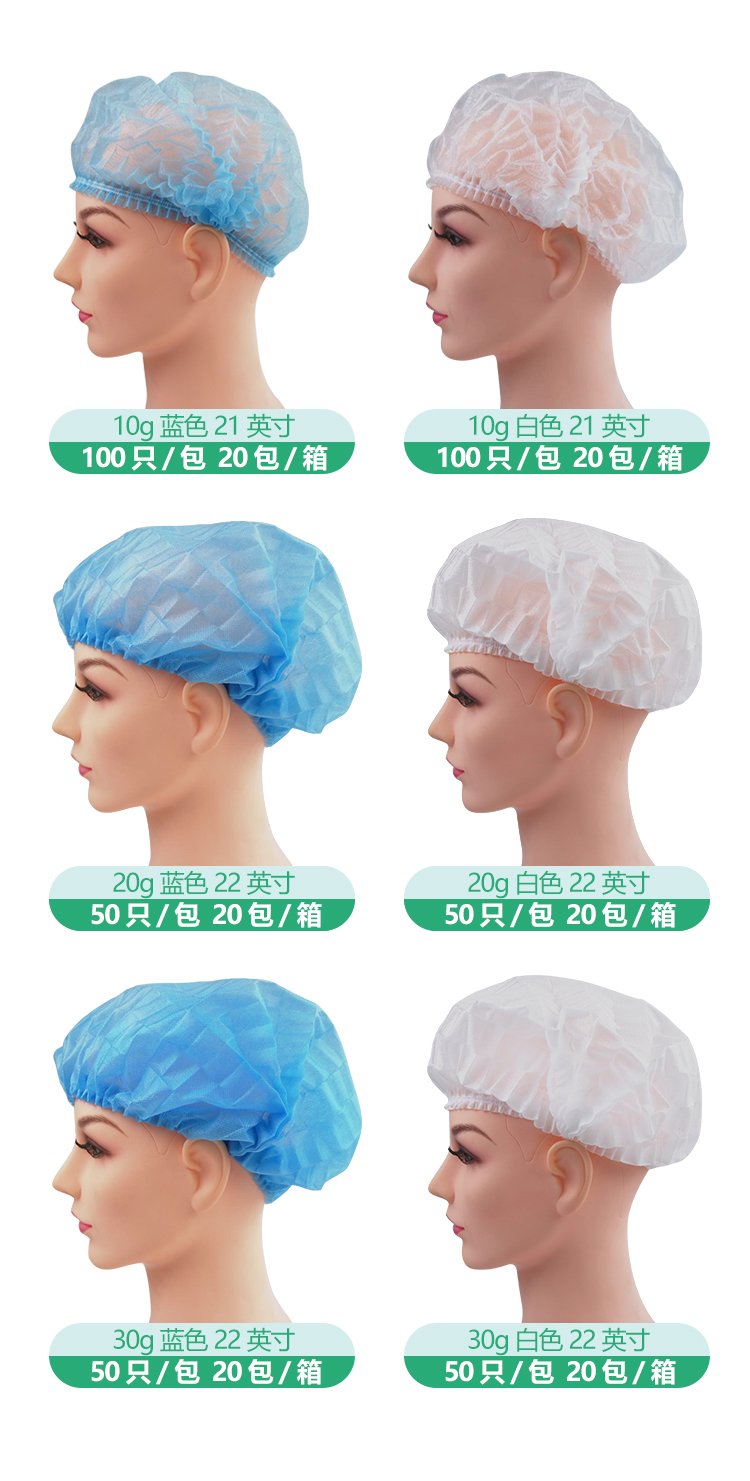 康科健 双筋条形网帽 10g 双筋条形网帽 10g 均码 蓝色 100只 1包-蓝色