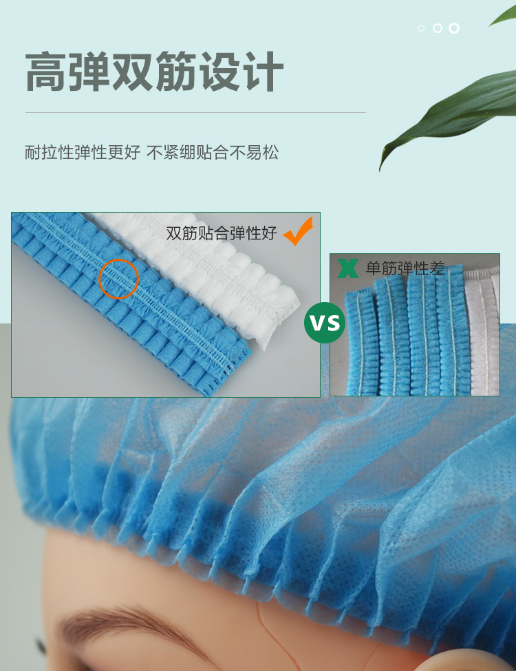 康科健 双筋条形网帽 10g 双筋条形网帽 10g 均码 蓝色 100只 1包-蓝色