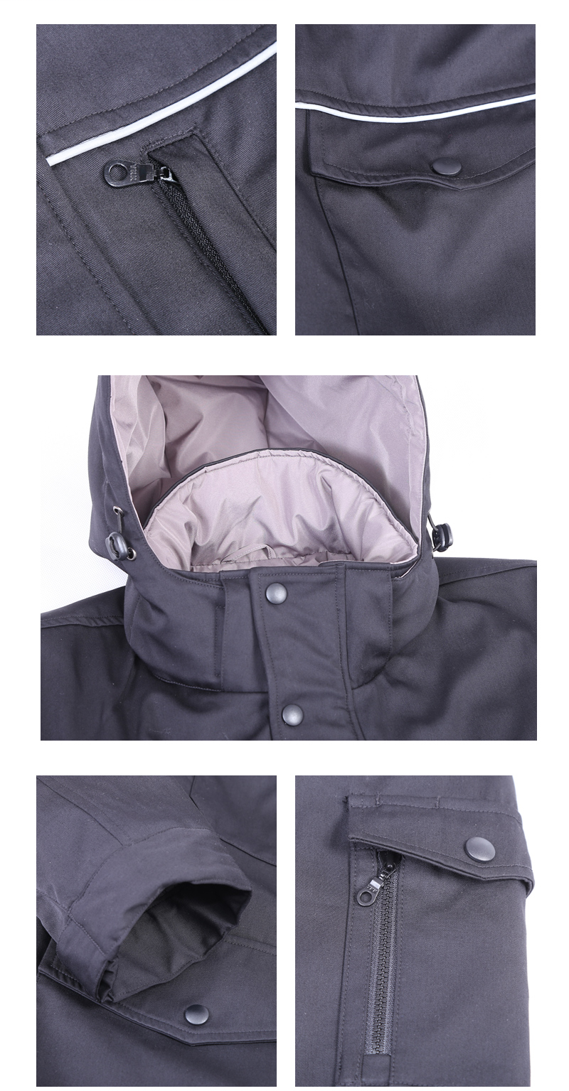 斯卡地尔 PC22TM823BL 黑色防静电棉服-XL