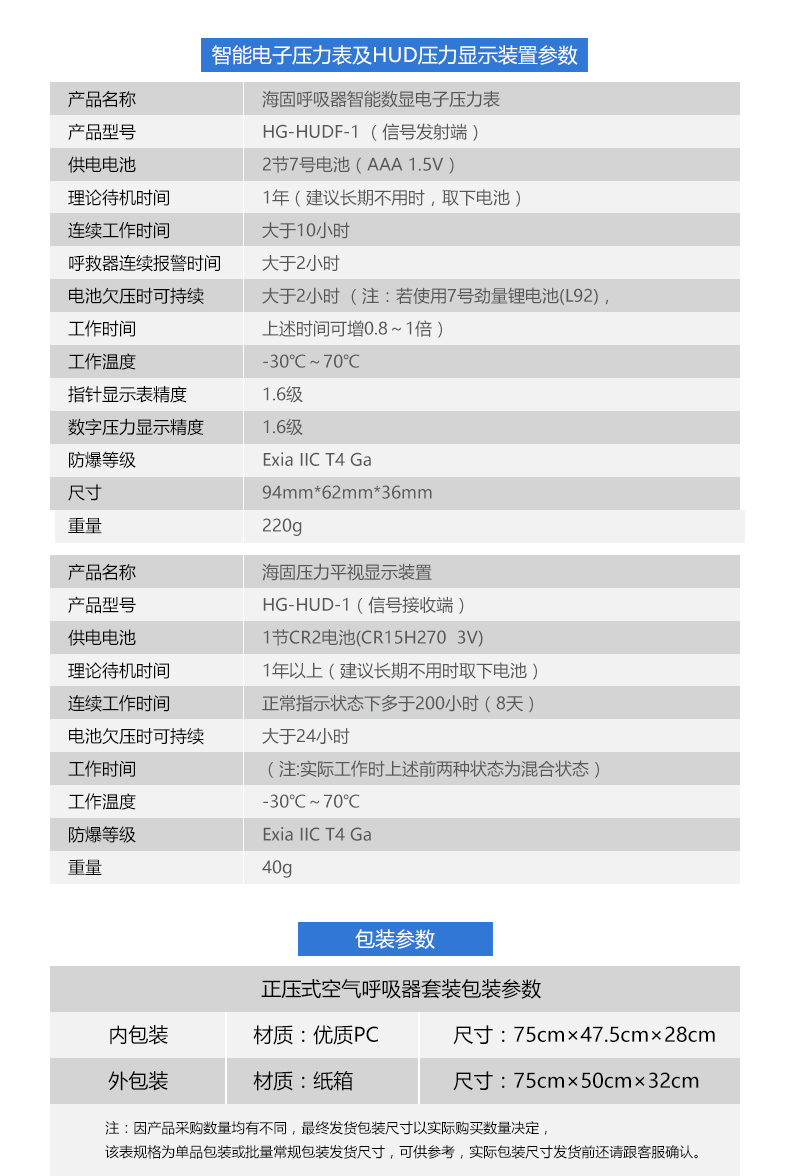 海固 HG-GB-RHZKF6.8/30 自给开路式压缩空气呼吸器（6.8L-HUD款）-6.8L