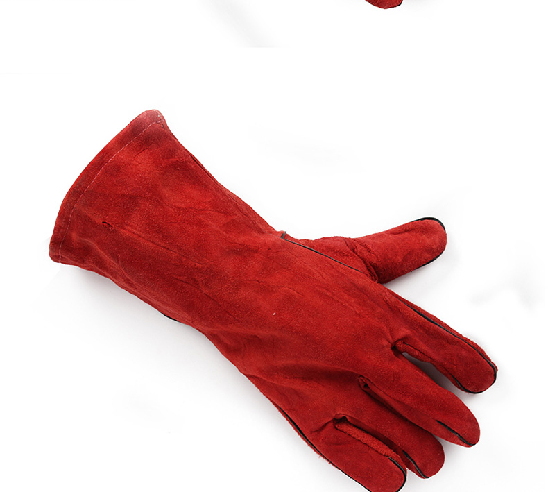 二层加厚电焊手套（红色）
