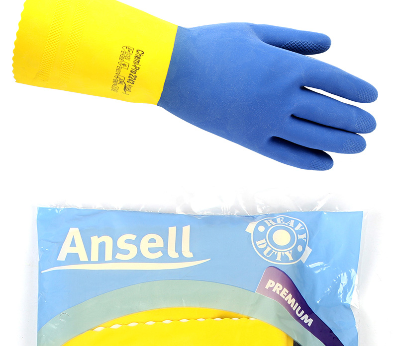 Ansell安思尔 chemipro（87）2243双色氯丁加橡胶手套-8